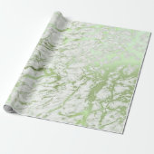 White Mint Green Carrara Marmor Stone VIP Luxus Geschenkpapier (Ungerollt)