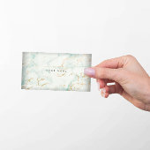 White Mint Green Gold Gray Marble Vip Visitenkarte