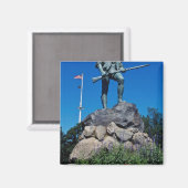 White Minuteman Statue, Lexington, Massachusetts, Magnet (Vorderseite/Rückseite)