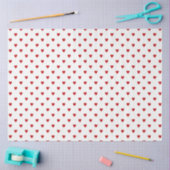 White mit Red Hearts Tissue Paper Seidenpapier (Basteln)