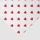 White mit Red Hearts Tissue Paper Seidenpapier (Ausschnitt)