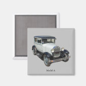 White Model A MagMagnet Magnet (Vorderseite/Rückseite)