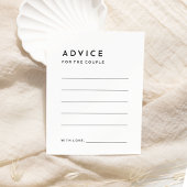 White Modern Bold Wedding Advice Card Hinweiskarte