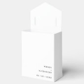 White Modern Bold Wedding Danke Geschenkschachtel (Geöffnet)