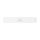White Modern Bold Wedding Einladungsbanderole (Flach)