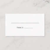 White Modern Bold Wedding Flat Platzkarte (Vorderseite)