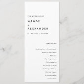 White Modern Bold Wedding Flat Programm (Vorderseite)