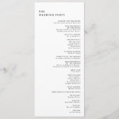 White Modern Bold Wedding Flat Programm (Rückseite)