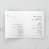White Modern Bold Wedding Folding Programm (Innenseite)