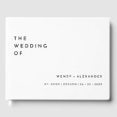 White Modern Bold Wedding Gästebuch (Vorderseite)