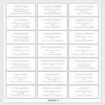 White Modern Bold Wedding Guest Address Aufkleber<br><div class="desc">Das Design unserer White Modern Bold Wedding Guest Address Sticker präsentiert moderne Minimalismus und Eleganz. Mit seiner einzigartigen Mischung aus kreativen und schicken Designelementen ist dieses Design perfekt für diejenigen, die eine polierte und kühne Ästhetik an ihrem besonderen Tag suchen. Unsere schicke Off-Set-Typografie fügt Ihrer Hochzeit eine Touch zeitloser Eleganz...</div>