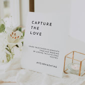 White Modern Bold Wedding Hashtag Sockelschild