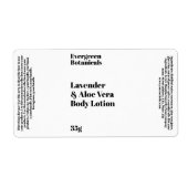 White Modern Cosmetics Flasche Label (Vorne)