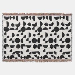 White Modern Elegant Geometric Tribal Decke