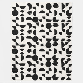 White Modern Elegant Geometric Tribal Fleecedecke