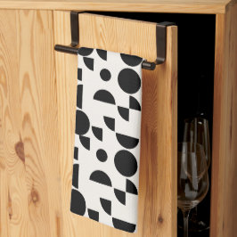 White Modern Elegant Geometric Tribal Geschirrtuch