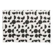 White Modern Elegant Geometric Tribal Kissenbezug (Vorderseite-Links)