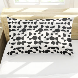 White Modern Elegant Geometric Tribal Kissenbezug