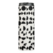 White Modern Elegant Geometric Tribal Thermosbecher (Rückseite)