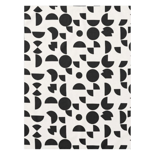 White Modern Elegant Geometric Tribal Tischdecke (Vorderseite)