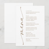 White Modern Elegant Menu  Menükarte (Vorne/Hinten)