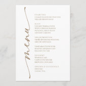 White Modern Elegant Menu Menükarte (Vorderseite)