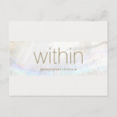 White Modern Elegant Seashell Stripe Postkarte (Vorderseite)