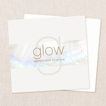 White Modern elegante Monogram Seashell