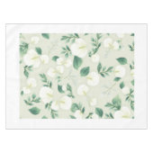 White Modern Eucalyptus Leaf Spring Tablecloth Tischdecke (Vorderseite (Horizontal))