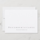 White modern Flat Save the Date Card (Vorderseite)