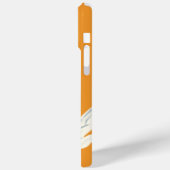 White Modern Flower Personalize Name  Case-Mate iPhone Hülle (Rückseite / Links)