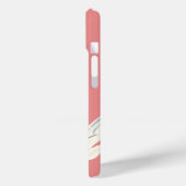 White Modern Flower Personalize Name  Case-Mate iPhone Hülle (Rückseite / Links)