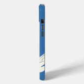 White Modern Flower Personalize Name  Case-Mate iPhone Hülle (Rückseite / Links)