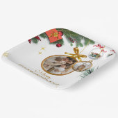 White Modern Frohe Weihnachten 9" Square Paper Pla Pappteller (Gewinkelt)