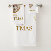 White Modern Frohe Weihnachtsbäder Handtuch Set (Insitu)