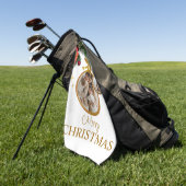 White Modern MerChristmas Custom Golf Handtuch (Gras)