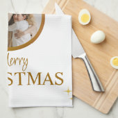 White Modern Merry Christmas Beste Küchenhandtüche Geschirrtuch (Viertel Falte)