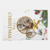 White Modern Merry Christmas Beste Küchenhandtüche Geschirrtuch (Horizontal)