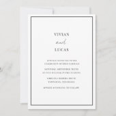 White Modern Minimal Wedding Einladung (Vorderseite)