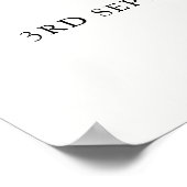 White Modern Minimal Wedding Welcome Plakat (Ecke)