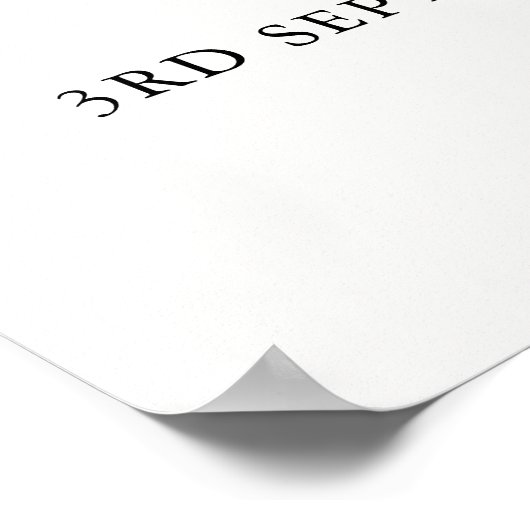 White Modern Minimal Wedding Welcome Plakat (Ecke)