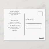 White Modern Minimalistisch Abschluss Foto Postkarte (Rückseite)