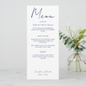 White Modern Minimalistisch Calligraphy Wedding Me Einladung (Stehend Vorderseite)