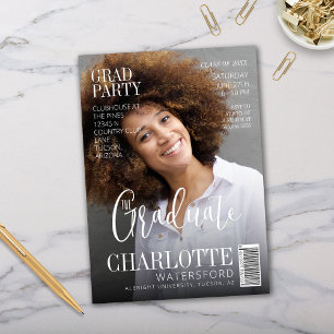 White Modern Minimalistisch Magazine Cover Foto Einladung