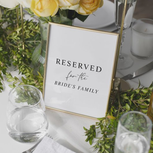 White Modern Minimalistisch Reservierte Hochzeitss Einladung