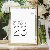 White Modern Monogram Wedding Tischnummer