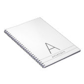 White Modern Personalisiert Name Notizblock (Rechte Seite)