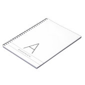 White Modern Personalisiert Name Notizblock (Linke Seite)