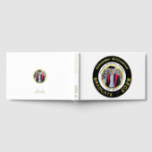White Modern Photo Graduation Gold Foil Guest Book Gästebuch (Voll)