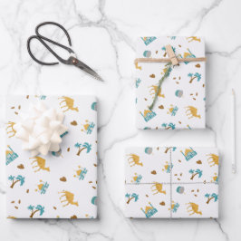 White Modern Ramadan Eid Mubarak Happy Eid Muslim Geschenkpapier Set